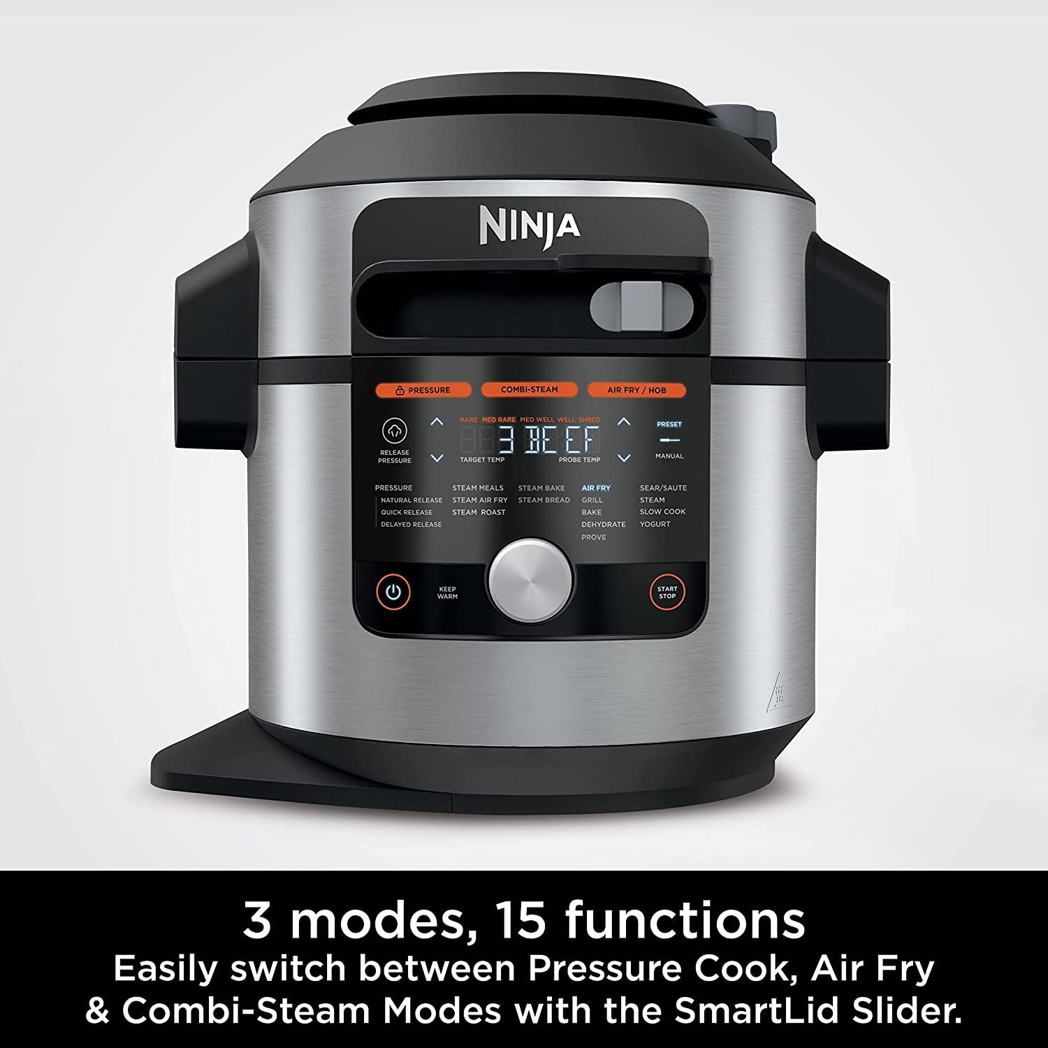 Ninja Foodi MAX 15-in-1 SmartLid Multi-Cooker 7.5L [OL750UK] Smart Cook System