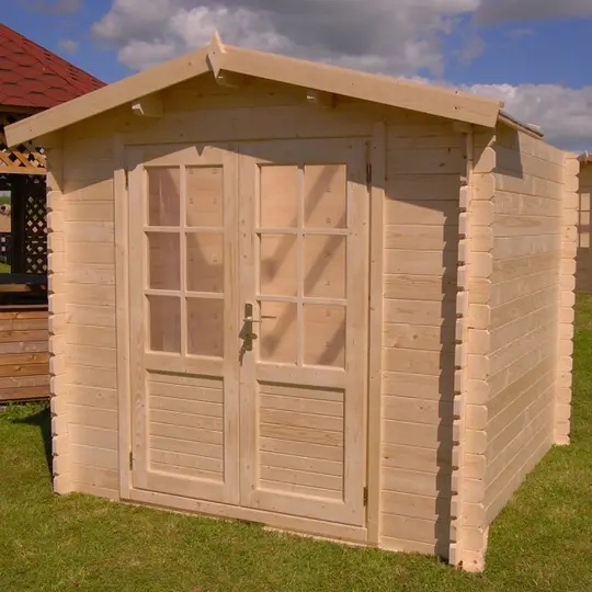 【Storage shed】Shiba 8 ft. W x 8 ft. D Solid Wood Storage Shed