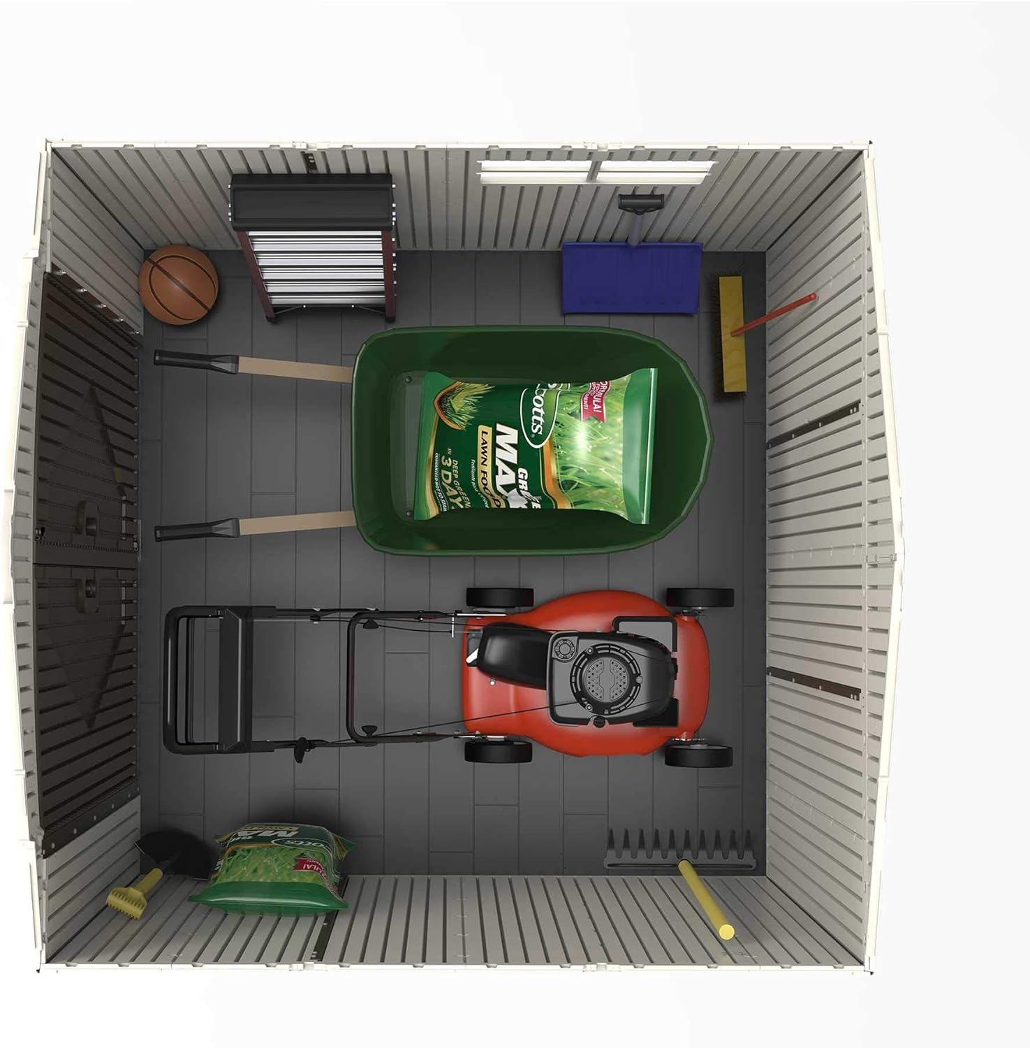 Lifetime 60190 7 x 7ft Heavy Duty Plastic Shed, Beige