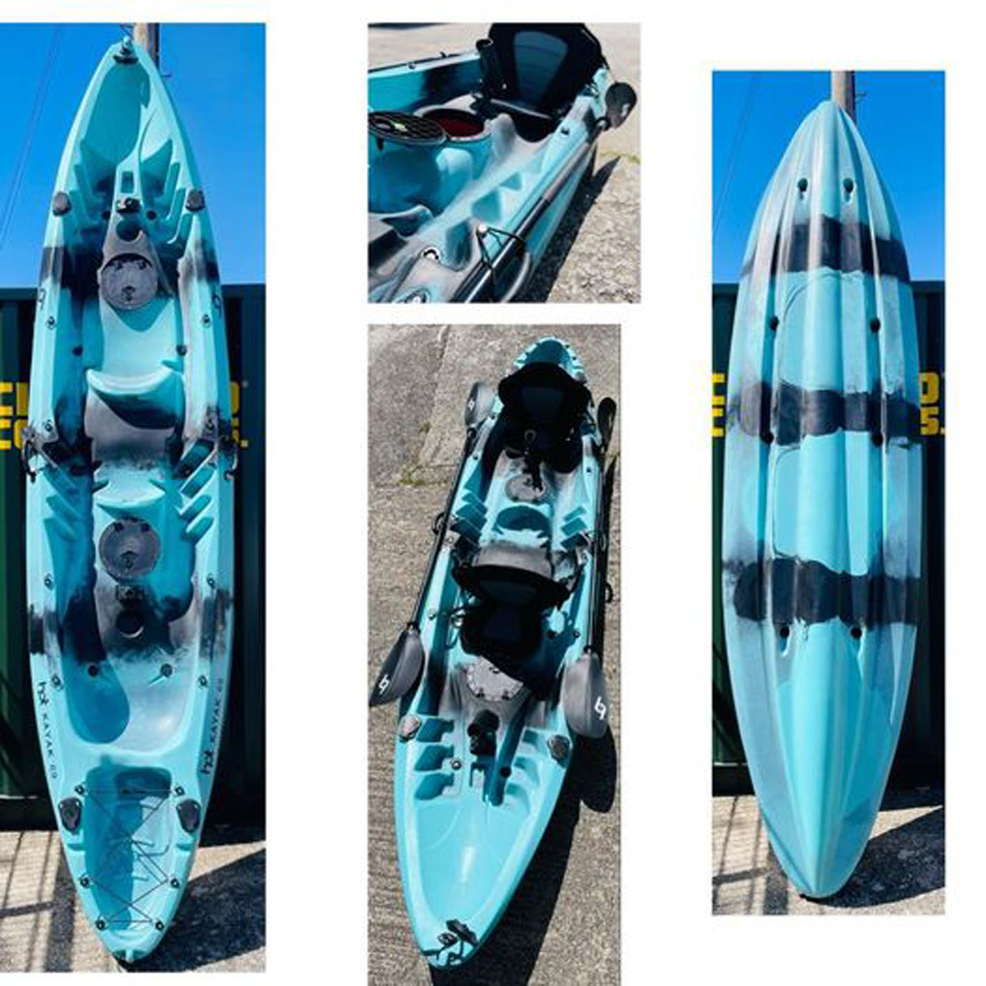 Hot Surf 69 Double Kayak Sit on top Family Kayak Fishing Package deal 3.7 Meter
