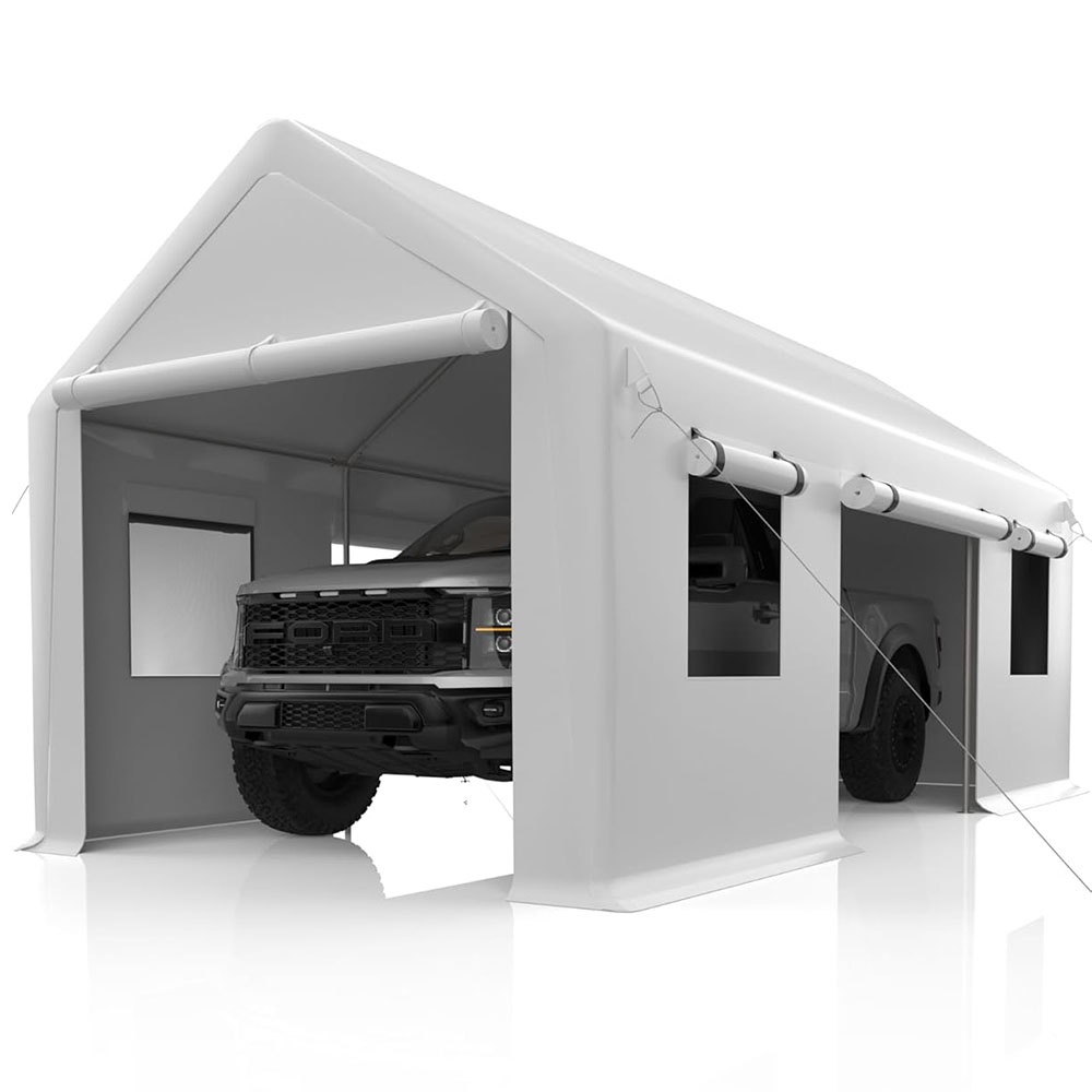 DEXSO Carport 13'x20' Portable Garage, Heavy Duty Carport Canopy