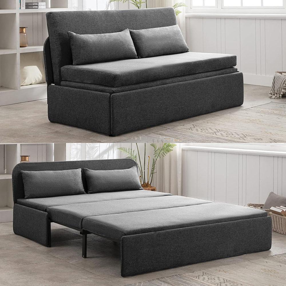 Mjkone Double Bed 2 in 1 Convertible Sofa Bed